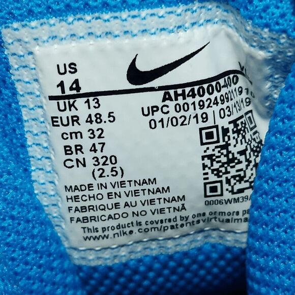 Nike Force Savage Pro 2 Football Cleats Royal Blue White AH4000-400 Men's 14 - Picture 7 of 7